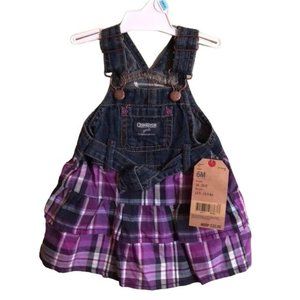 OshKosh B’Gosh Overall Style Dress< New, Size 6M